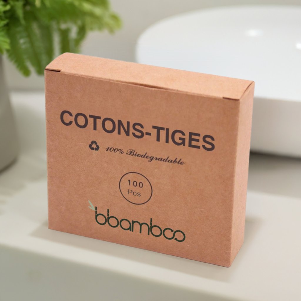 Coton - tige en bambou écologique (100 pièces) - Bbamboo