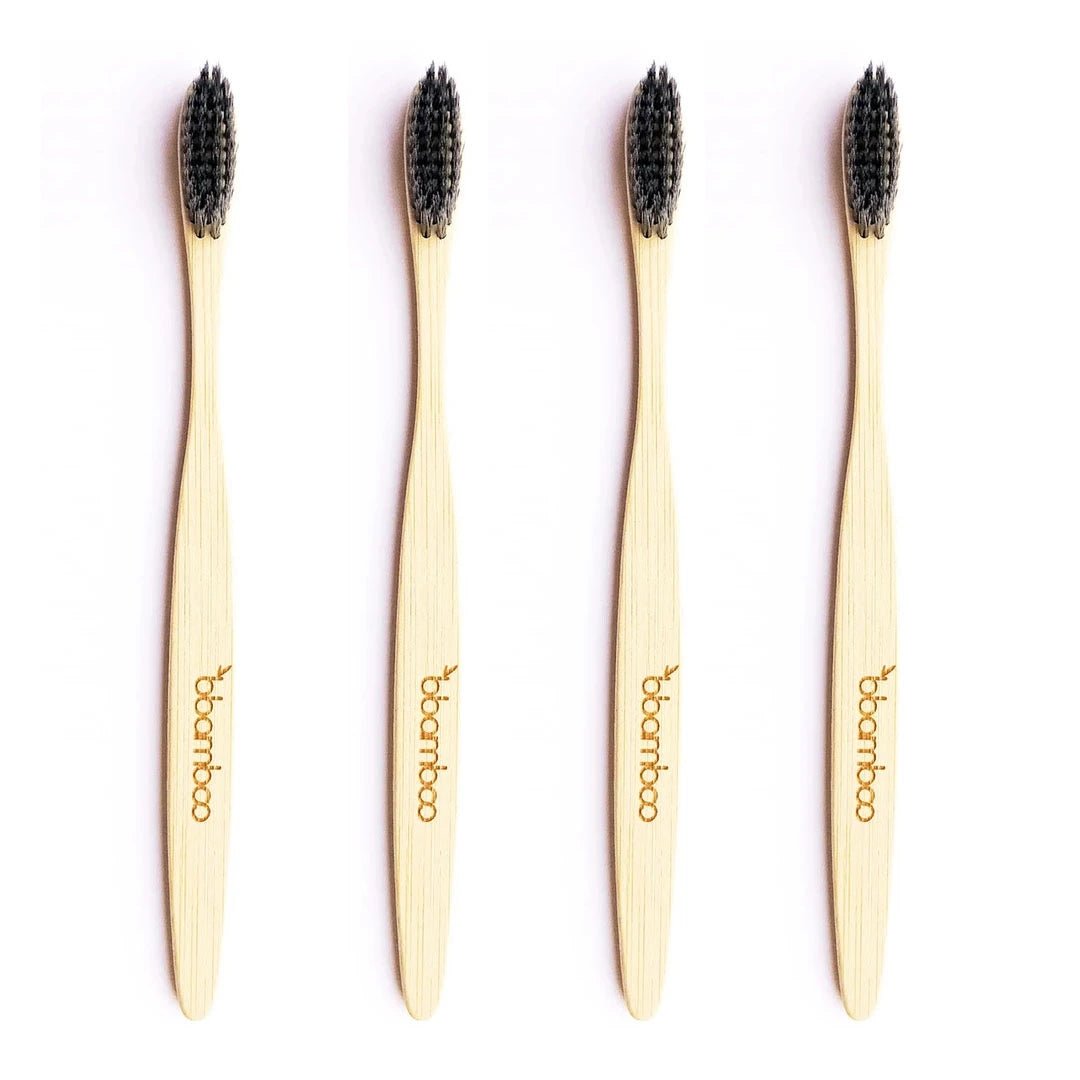 Lot de 4 brosses à dents bambou - Bbamboo